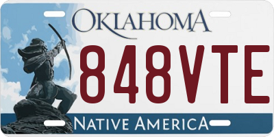 OK license plate 848VTE