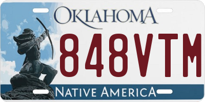 OK license plate 848VTM