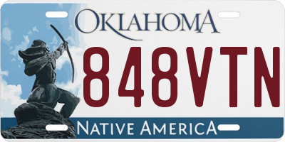 OK license plate 848VTN