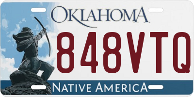 OK license plate 848VTQ