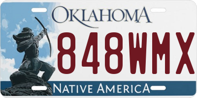 OK license plate 848WMX
