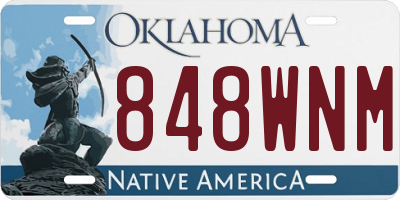 OK license plate 848WNM