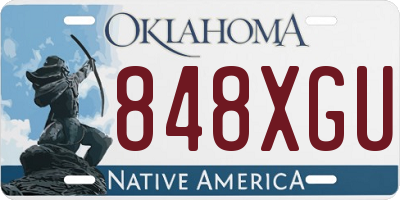 OK license plate 848XGU