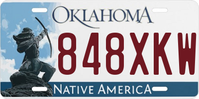 OK license plate 848XKW
