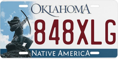 OK license plate 848XLG