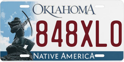 OK license plate 848XLO