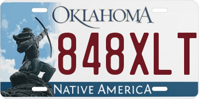 OK license plate 848XLT