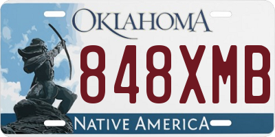OK license plate 848XMB