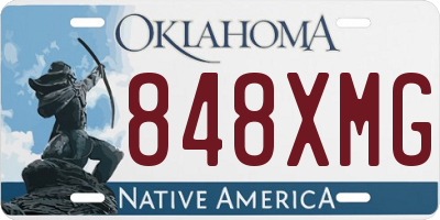 OK license plate 848XMG