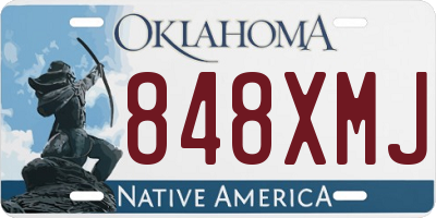 OK license plate 848XMJ