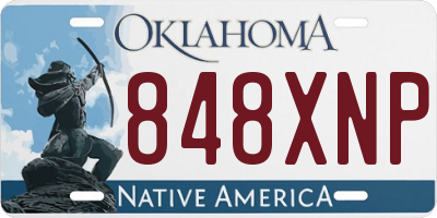 OK license plate 848XNP