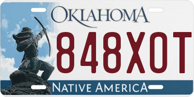 OK license plate 848XOT