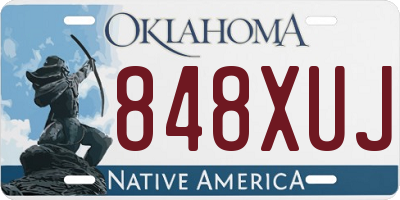 OK license plate 848XUJ