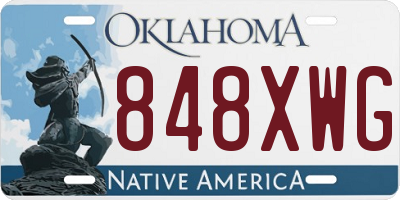 OK license plate 848XWG