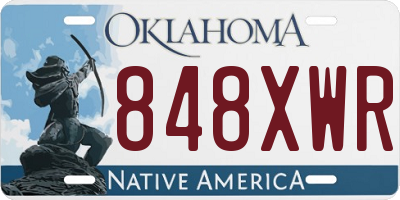 OK license plate 848XWR