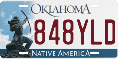 OK license plate 848YLD