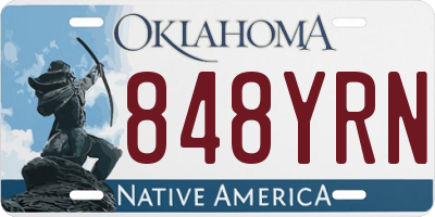 OK license plate 848YRN