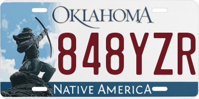 OK license plate 848YZR