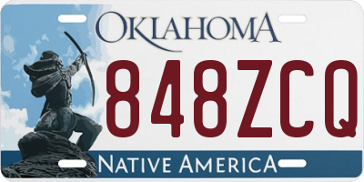 OK license plate 848ZCQ