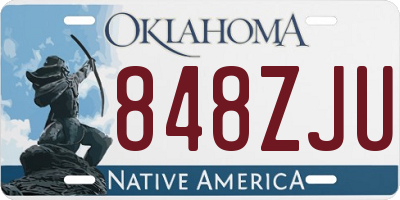 OK license plate 848ZJU