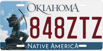 OK license plate 848ZTZ