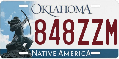 OK license plate 848ZZM
