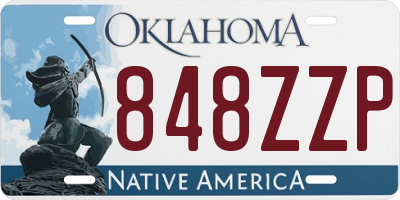 OK license plate 848ZZP