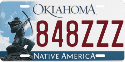 OK license plate 848ZZZ