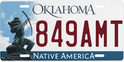OK license plate 849AMT