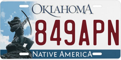OK license plate 849APN