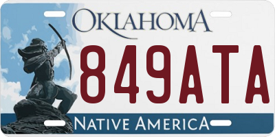 OK license plate 849ATA