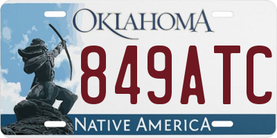 OK license plate 849ATC