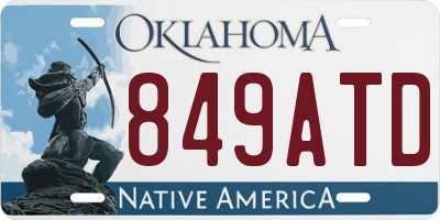 OK license plate 849ATD