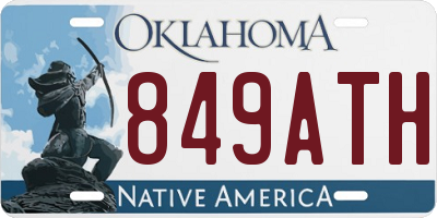 OK license plate 849ATH