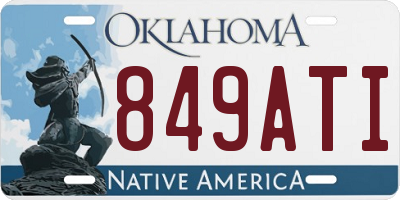 OK license plate 849ATI