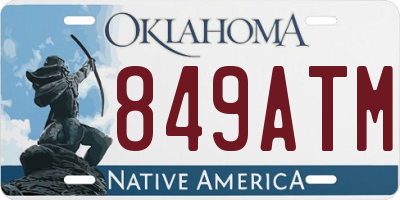 OK license plate 849ATM