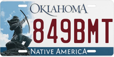 OK license plate 849BMT