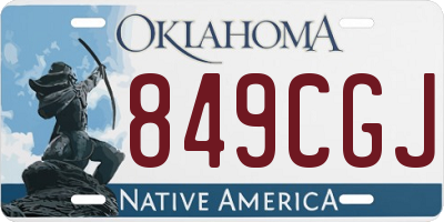 OK license plate 849CGJ