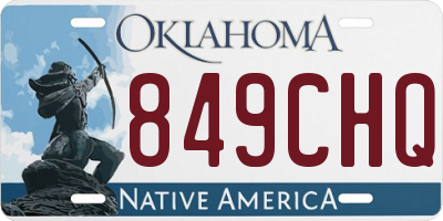 OK license plate 849CHQ