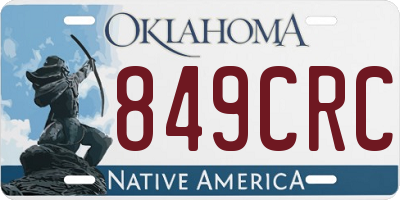 OK license plate 849CRC