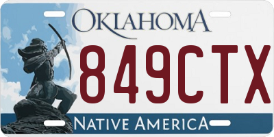 OK license plate 849CTX