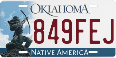 OK license plate 849FEJ