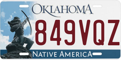 OK license plate 849VQZ