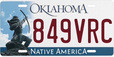 OK license plate 849VRC