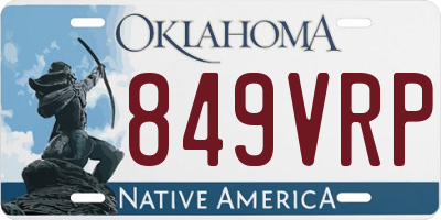 OK license plate 849VRP