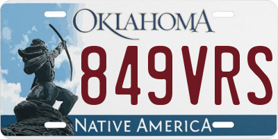 OK license plate 849VRS