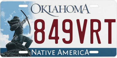 OK license plate 849VRT