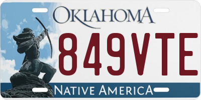 OK license plate 849VTE