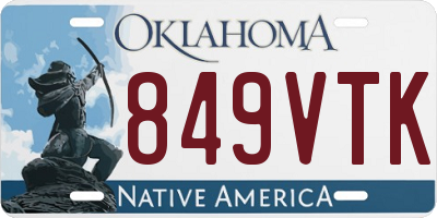 OK license plate 849VTK