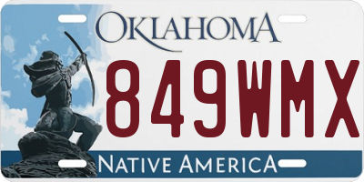 OK license plate 849WMX